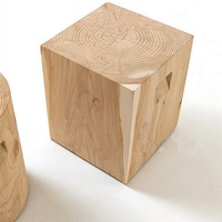Tabouret en bois massif de style nordique, vintage, antique, rétro, nostalgique, créatif, tabouret bas, table à thé et à café, siège, ottoman pour salle d'étude