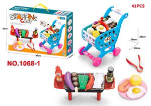 Vente chaude transfrontalière jouer <span class=keywords><strong>maison</strong></span> jouets non toxique Simulation cuisine ensemble enfants jeux de rôle Kits Barbecue fruits de mer Hambourg jouets - Product Image 3