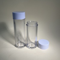 Bouteille à capsule à large ouverture en PET de 30/40/50/60/80/100/120/150 ml, vente chaude, flacon vide transparent pour médicaments, flacon à pilules en plastique à large ouverture