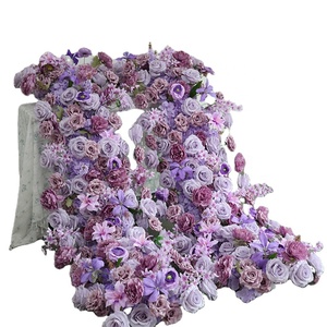 Rangkaian Bunga Mawar Ungu Sutra Buatan untuk Dekorasi Pernikahan, Dekorasi Meja Pernikahan, Rangkaian Bunga Violet - Product Image 6