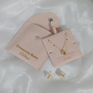 Almohadilla de microfibra personalizada al por mayor para insertar en sobres de joyería, para collares, pulseras y bolsas de joyería, con logotipo personalizado - Product Image 1