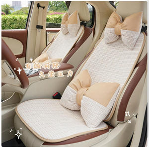 Nouvel accessoire intérieur 2026 pour voiture : coussin de soutien lombaire pour dossier de siège, oreiller de nuque et coussin de siège pour femmes - Product Image 2