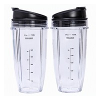 Nutri — gobelets avec deux couvercles Sip et joints, noir et blanc, 24 oz