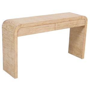 Mesa de Entrada Estrecha de Madera Natural, Estilo Minimalista Clásico, Mueble para Sala de Estar - Product Image 1