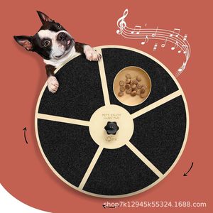 Wooden Dog Scratching <b>Post</b> 32cm <b>Round</b> With Treat Dispensing For Claw And Nail Care - Product Image 3