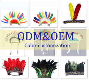 HY Wholesale Prime Hcraft ODM OEM Coiffe de paon pour fête - Product Image 6