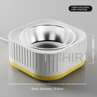 Bol chauffant pour animaux de compagnie en acier inoxydable à température constante, distributeur d'eau chaude électrique pour chats, pour protéger la santé intestinale