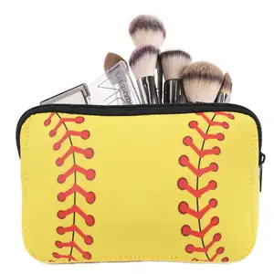 Custom Print Sublimation Neoprene Makeup Bag Zipper Pouch Travel Toiletry Cosmetic Bag
