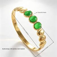Nouveau bracelet en acier inoxydable géométrique effet goutte d'huile, design simple et luxueux, plaqué or 18 carats