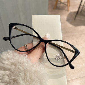 Qianai กรอบแว่นสายตาทรงแมวของผู้หญิงกรอบเต็มป้องกันแสงสีฟ้าเลนส์ AC ทรงรี JS1-4-30317 - Product Image 5