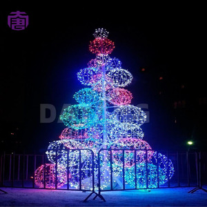 Slim Pencil Christmas Tree with LED <b>Lights</b> Pre Lit Artificial Tree for Indoor Home Hotel Decoration - Product Image 3