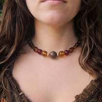 Lot de 15 colliers bohèmes ajustables en pierres naturelles, style automne, avec pendentif coquillage, bijoux plaqués or rétro, idéal pour un cadeau