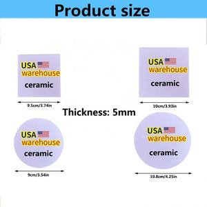 <b>Ceramic</b> <b>coaster</b> With Cork Back for Sublimation Custom Printed Round Square Blank Cork <b>Ceramic</b> <b>Coasters</b> for Drinks - Product Image 2