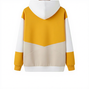 Sudadera con Capucha para Hombre, Diseño Color Block, Estilo Casual Holgado para Otoño, con Bolsillo, Material de Algodón Tejido - Product Image 6