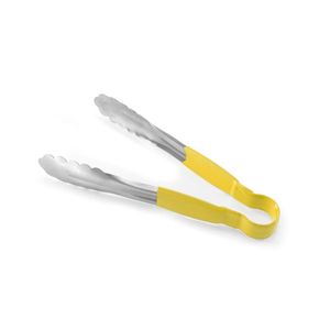 Pinces de cuisine professionnelles en acier jaunes HENDI 250 mm avec service HACCP, longueur 250 mm - Product Image 1