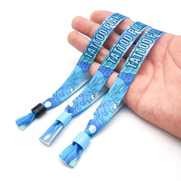 Bracelet en ruban personnalisé pour événements et festivals, tissé en tissu, étanche, léger, écologique, avec fermoir en plastique