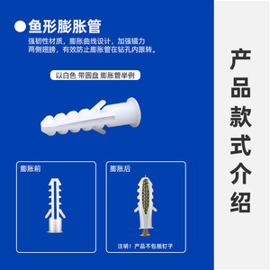 Indeter Plastic Expansion Tube 6Mm Sleeve Anchor For Drywall <b>Fastening</b> - Product Image 4