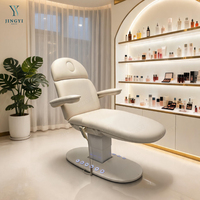 Lit de Beauté Ajustable de Luxe pour Salon, Table de Massage Faciale et Spa, Lit de Beauté Électrique Incurvé pour Cils, Beige, pour Esthéticienne - Vente Flash