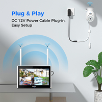 Système de caméra de sécurité PTZ extérieur WiFi6 5MP de conception brevetée avec kit de caméra sans fil pour moniteur de 10 pouces