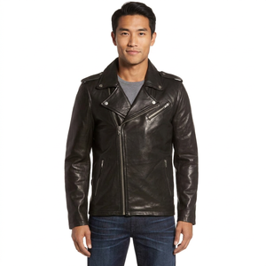 Halloween Festival Special EditionNew Men's Premium PU Leather Motorcycle Jacket Winter Tanned Lightweight High Street Jackets - Product Image 1