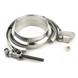 Conectores de Tubería, Abrazaderas en V y Bridas de 3.25 Pulgadas, Abrazadera de Liberación Rápida, Kit de Abrazaderas en V de Acero Inoxidable para Tubo de Escape - Product Image 3