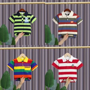 2025 nuova Polo da ragazzo Versatile t-shirt a maniche corte con Top per abbigliamento per bambini - Product Image 1