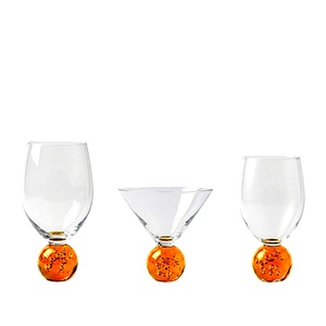 Ensemble de 3 verres à cocktail Raymond Amber, verres à <span class=keywords><strong>martini</strong></span> et à tulipe avec base sphérique 274ml 350ml 455ml pour bar et fête - Product Image 1