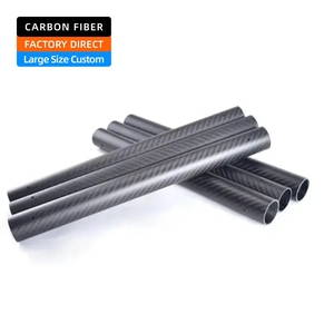 Fabricante de tubos de fibra de carbono de gran diámetro directo de fábrica Conectores de tubo de fibra de carbono curvos 3K con mecanizado CNC - Product Image 1