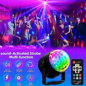 2024 Style chaud télécommande rvb LED <span class=keywords><strong>Disco</strong></span> Ball 7 modes scène lumière lampe stroboscopique IP65 E27 Base pour fête DJ et utilisation en entrepôt - Product Image 6