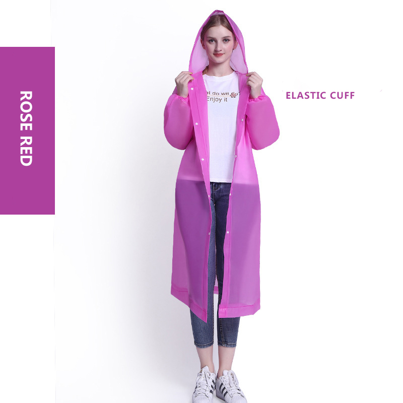 Походный модный дождевик для взрослых мужчин и женщин, плотный экологичный розовый дождевик из ЭВА для взрослых