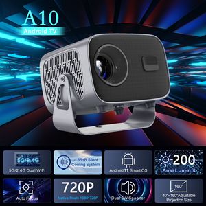 โปรเจคเตอร์โฮมเธียเตอร์ A10 1000 ลูเมนส์ 720P ระบบแอนดรอยด์ 9 แบบพกพาพร้อมแบตเตอรี่ในตัว - Product Image 5