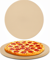 Unicook Pierre à pizza robuste de 15 pouces pour four et grill, résistante aux chocs thermiques, pour des croûtes croustillantes, personnalisée, avec raclette incluse pour