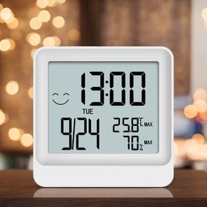 Mini thermomètre d'ambiance ABS multifonctionnel hygromètre de température et d'humidité intérieures OEM ODM conçu en plastique LCD - Product Image 3