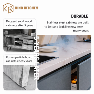 Tablero de PVC y Aluminio Personalizado para <span class=keywords><strong>Cocina</strong></span> Exterior con Gabinetes de Acero Inoxidable 304 para Barbacoa - Product Image 5