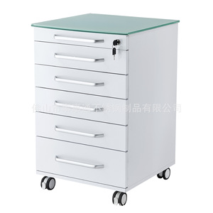Stainless Steel Storage Cabinet 5 <b>Drawer</b> With Glass Top Hospital Cabinet - Product Image 4