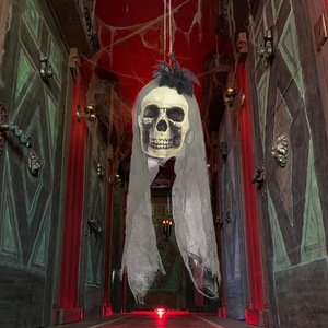 Decoración de Halloween para Casa Encantada, Sala de <span class=keywords><strong>Escape</strong></span>, Cabeza de Flor Colgante Grande, Decoración de Fiesta de Alta Calidad, Aterradora y Divertida - Product Image 4