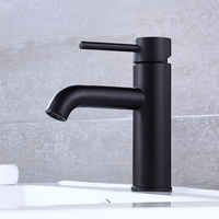 Watermrak-grifos de baño de un solo orificio, mezclador de agua caliente y fría, lavabo de baño