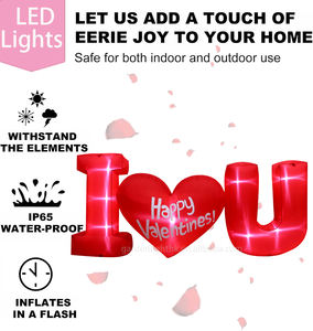 5FT Waterproof LED Happy <b>Valentine's</b> Day Inflatable 'I Love You' Lighted Yard Sign for Home Wedding Garden Party Decor - Product Image 4