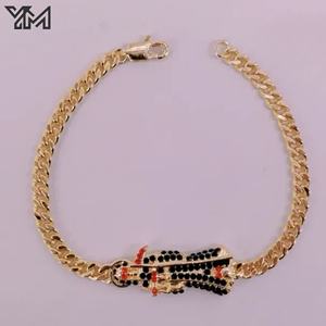 Pulsera de Moda YM al por Mayor, Diseño Guadalupe, Lujosa, Chapada en Oro de 18K, Cadena Cubana, Pulsera de Moda - Product Image 6