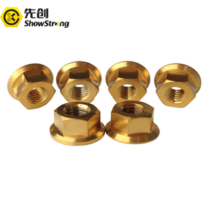 Tuercas de brida hexagonal de aleación de titanio T4 para motocicleta, accesorios para bicicleta, <span class=keywords><strong>freno</strong></span> de bicicleta, Grado 5 - Product Image 3