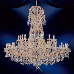 Vải màu đỏ bóng đèn chùm lớn Cristal Lustre Đèn mặt dây chuyền Maria THERESA Đèn Chùm Pha Lê - Product Image 3