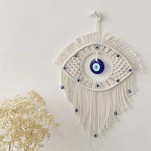 2026 Gran Venta: Tapiz <span class=keywords><strong>de</strong></span> Pared <span class=keywords><strong>de</strong></span> Macramé Turco Hecho a Mano con Ojo Turco - Decoración Boho para el Hogar - Product Image 2