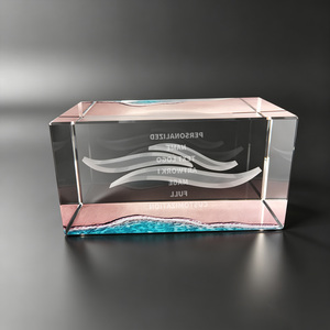 Neelpure 188495 Bloque <span class=keywords><strong>de</strong></span> <span class=keywords><strong>Cristal</strong></span> Cuadrado con Grabado <span class=keywords><strong>de</strong></span> Ondas y Diseño <span class=keywords><strong>de</strong></span> <span class=keywords><strong>Playa</strong></span> para DIY - Product Image 5