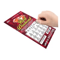 Fabricant de tickets de loterie à gratter personnalisés, cartes à gratter anti-contrefaçon avec impression UV, papier spécial/cuivre