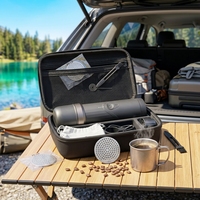 Machine à café portable, mini machine à expresso manuelle pour l'extérieur, machine à café portable pour le camping PCM03S-MAX 58 mm 20 bar