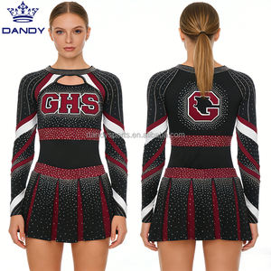 زي تشجيع مخصص للفتيات بالجملة، أزياء تشجيع أول ستارز، تصميم ونمط حسب الطلب، أطقم زي التشجيع لفرق التشجيع - Product Image 4