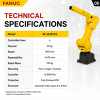 Robot industriel FANUC M-20iB/25 25 kg 1853 mm 6 axes pour la manutention, l'asservissement de machines et le pick and place