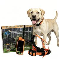 Collier GPS pour chien de qualité militaire, étanche IP68, double antenne (GPS/GSM), balise LED, autonomie de la batterie >20h, chasse