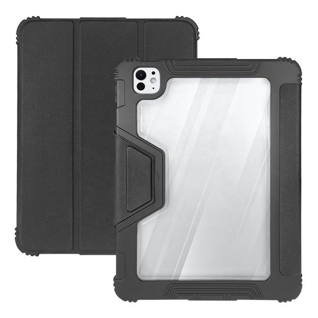Custom Private Label Clear Acrylic Back Cover Shockproof Heavy Duty Tablet Case for 11 Inch iPad Pro iPad Air iPad A16 11Inch