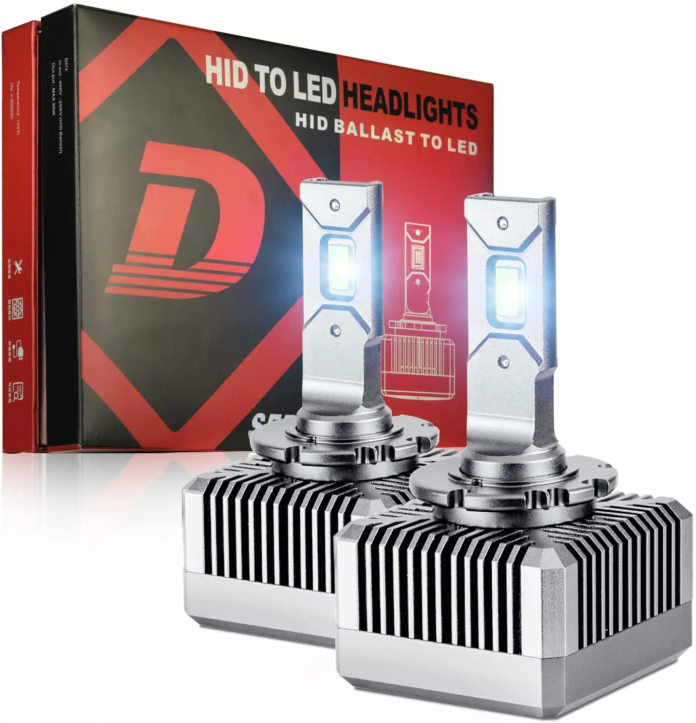 Kit de Conversion de phares à LED 2022 w blanc D1S D1R, ampoules D1C CANBUS, remplacements sans erreur, dernière pièce de voiture 200